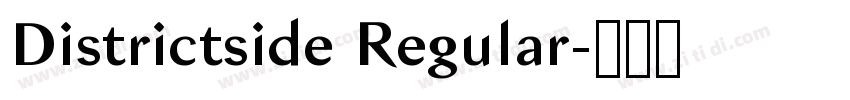 Districtside Regular字体转换